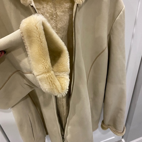 Marvin Richards suede faux fur jacket with hood - Picture 5 of 5